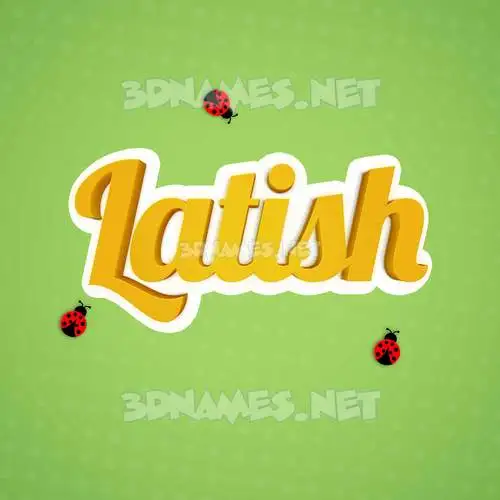 latish in Ladybugs style - 3D name wallpaper latish in Ladybugs style - 3D name wallpaper