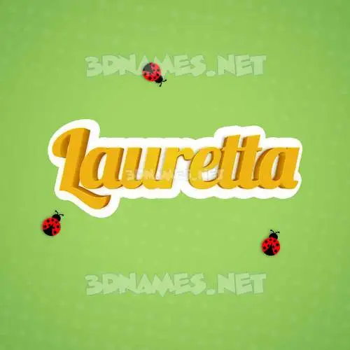 lauretta in Ladybugs style - 3D name wallpaper