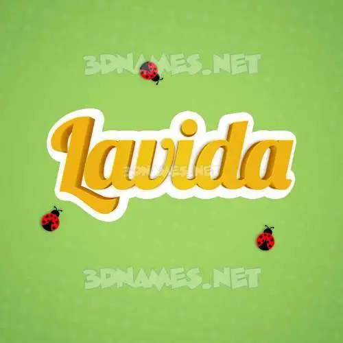 lavida in Ladybugs style - 3D name wallpaper lavida in Ladybugs style - 3D name wallpaper