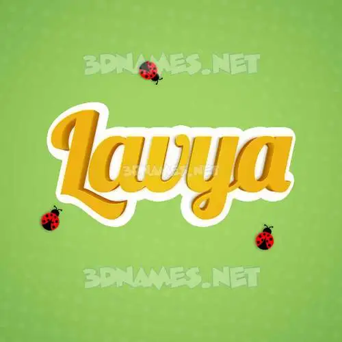 lavya in Ladybugs style - 3D name wallpaper