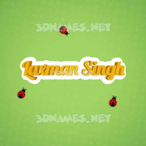laxman singh in Ladybugs style - 3D name wallpaper