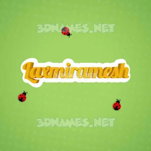 laxmiramesh in Ladybugs style - 3D name wallpaper