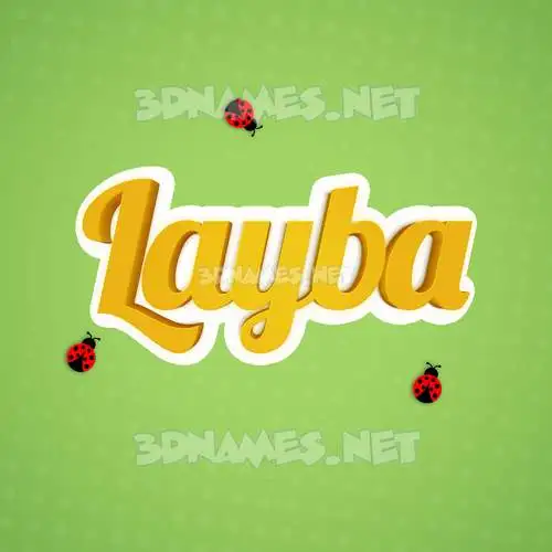 layba in Ladybugs style - 3D name wallpaper