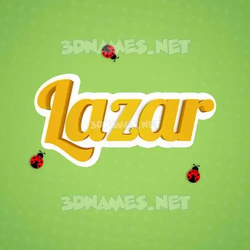 lazar in Ladybugs style - 3D name wallpaper