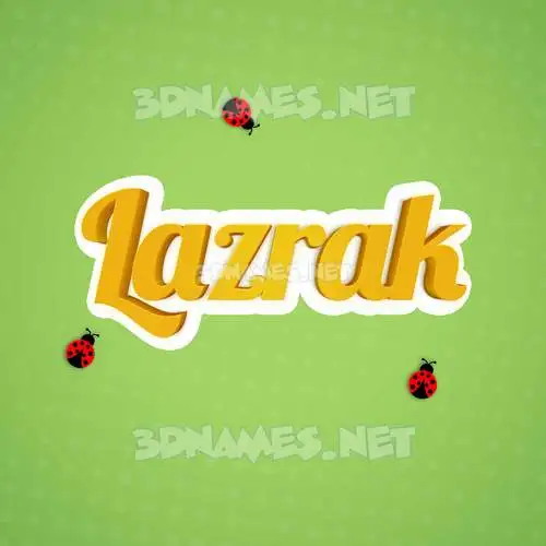 lazrak in Ladybugs style - 3D name wallpaper