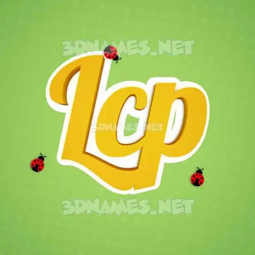 lcp in Ladybugs style - 3D name wallpaper