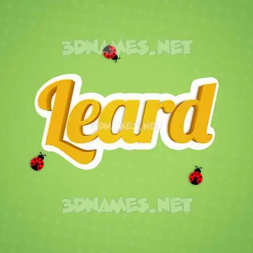 leard in Ladybugs style - 3D name wallpaper leard in Ladybugs style - 3D name wallpaper