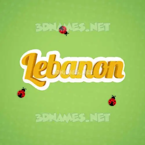 lebanon in Ladybugs style - 3D name wallpaper
