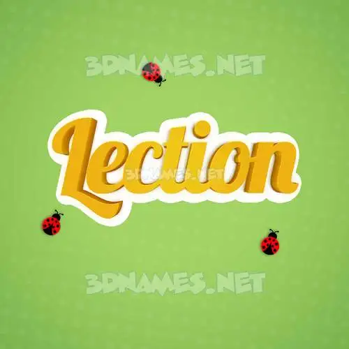 lection in Ladybugs style - 3D name wallpaper lection in Ladybugs style - 3D name wallpaper