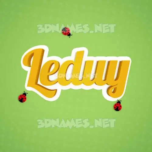 leduy in Ladybugs style - 3D name wallpaper
