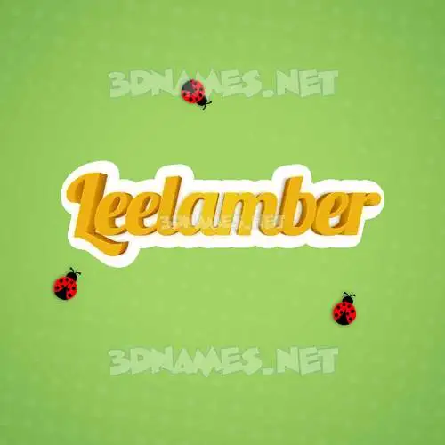 leelamber in Ladybugs style - 3D name wallpaper