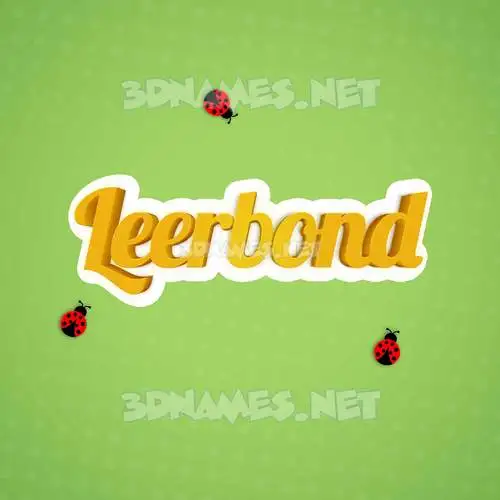 leerbond in Ladybugs style - 3D name wallpaper leerbond in Ladybugs style - 3D name wallpaper