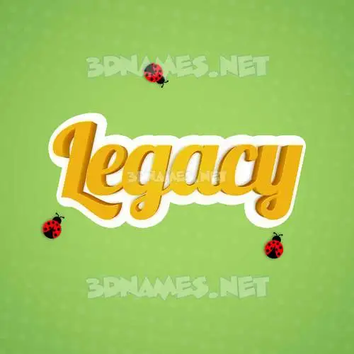 legacy in Ladybugs style - 3D name wallpaper