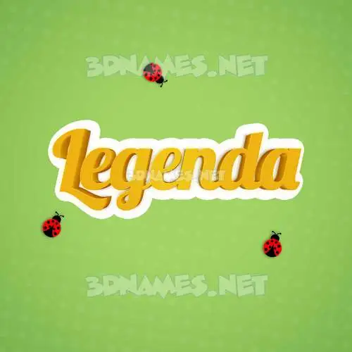 legenda in Ladybugs style - 3D name wallpaper