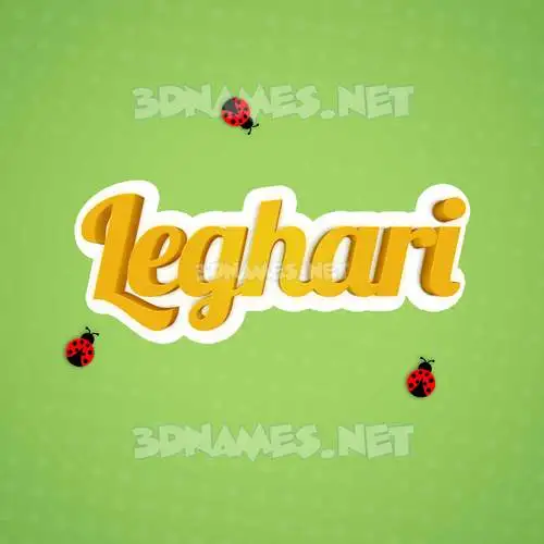 leghari in Ladybugs style - 3D name wallpaper