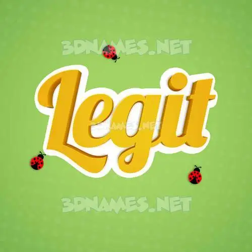 legit in Ladybugs style - 3D name wallpaper legit in Ladybugs style - 3D name wallpaper