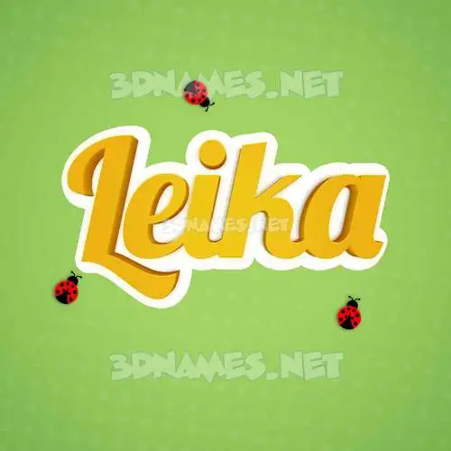 leika in Ladybugs style - 3D name wallpaper leika in Ladybugs style - 3D name wallpaper
