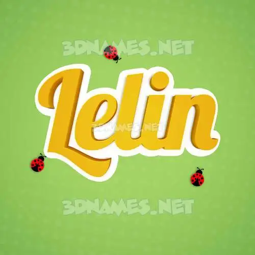 lelin in Ladybugs style - 3D name wallpaper