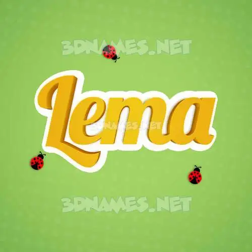 lema in Ladybugs style - 3D name wallpaper