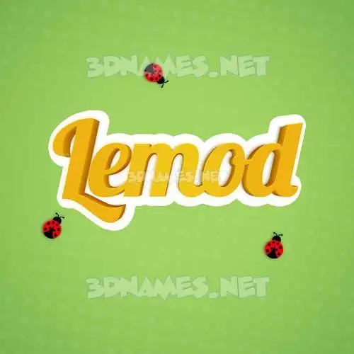 lemod in Ladybugs style - 3D name wallpaper lemod in Ladybugs style - 3D name wallpaper