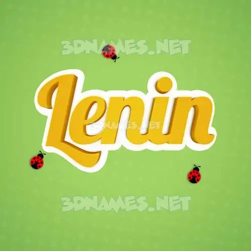 lenin in Ladybugs style - 3D name wallpaper lenin in Ladybugs style - 3D name wallpaper