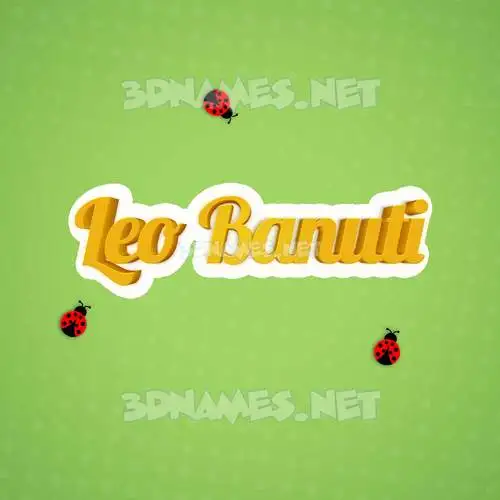 leo banuti in Ladybugs style - 3D name wallpaper leo banuti in Ladybugs style - 3D name wallpaper