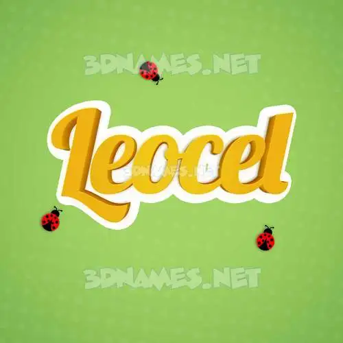 leocel in Ladybugs style - 3D name wallpaper