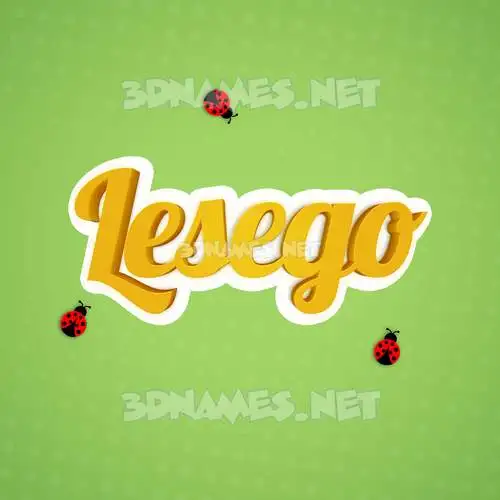 lesego in Ladybugs style - 3D name wallpaper