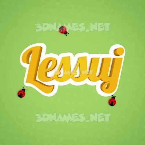 lessuj in Ladybugs style - 3D name wallpaper lessuj in Ladybugs style - 3D name wallpaper