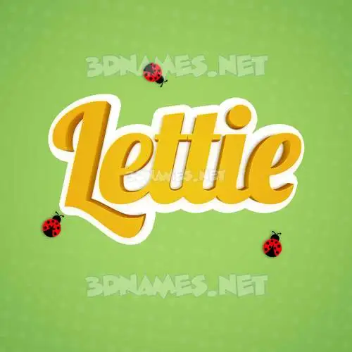 lettie in Ladybugs style - 3D name wallpaper