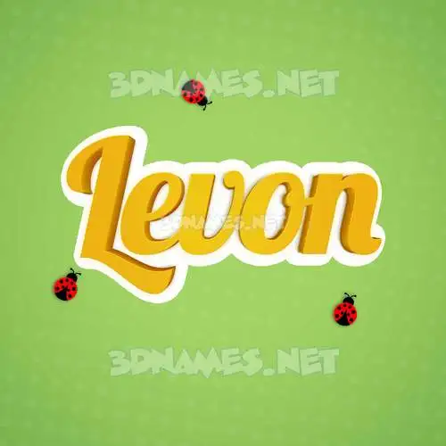 levon in Ladybugs style - 3D name wallpaper