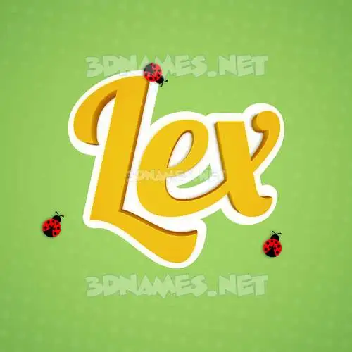 lex in Ladybugs style - 3D name wallpaper lex in Ladybugs style - 3D name wallpaper