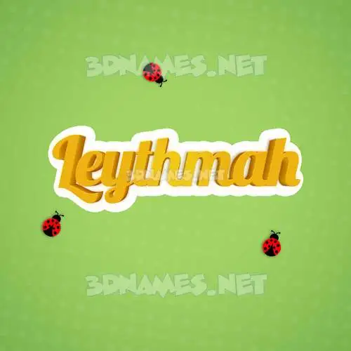 leythmah in Ladybugs style - 3D name wallpaper