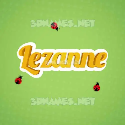 lezanne in Ladybugs style - 3D name wallpaper