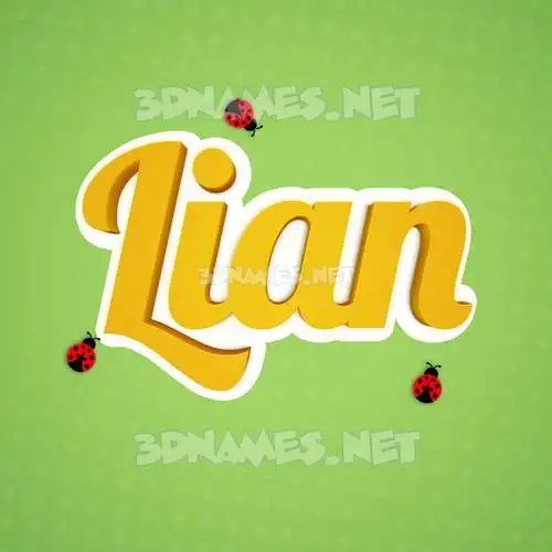 lian in Ladybugs style - 3D name wallpaper