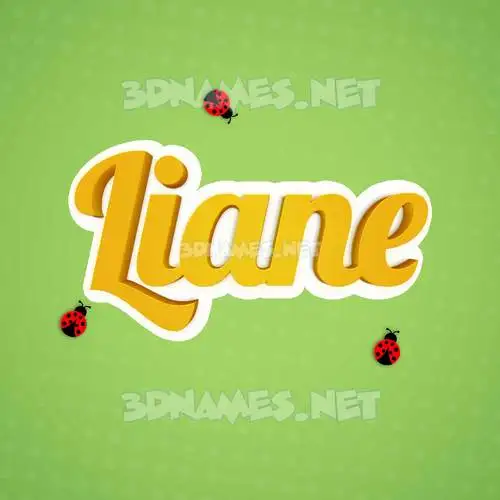 liane in Ladybugs style - 3D name wallpaper liane in Ladybugs style - 3D name wallpaper