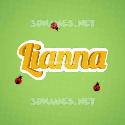 lianna in Ladybugs style - 3D name wallpaper lianna in Ladybugs style - 3D name wallpaper