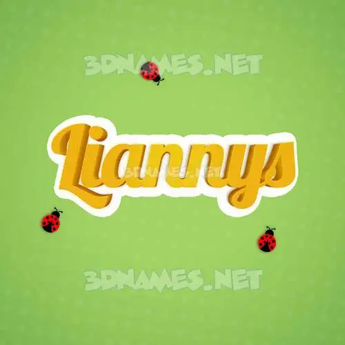 liannys in Ladybugs style - 3D name wallpaper