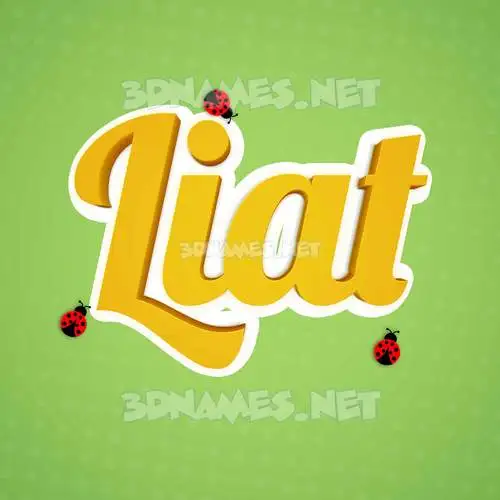 liat in Ladybugs style - 3D name wallpaper
