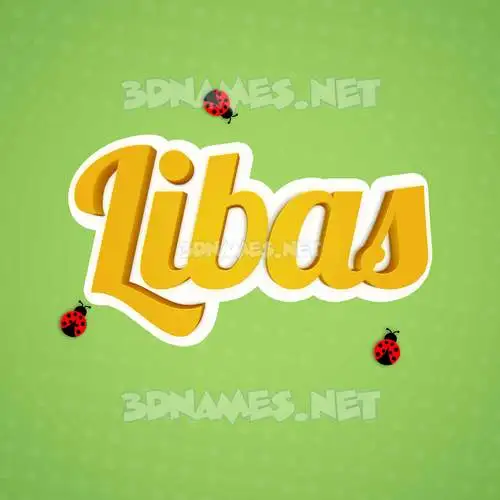 libas in Ladybugs style - 3D name wallpaper libas in Ladybugs style - 3D name wallpaper