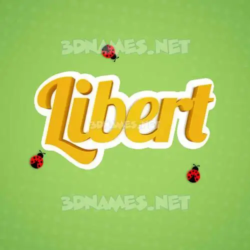 libert in Ladybugs style - 3D name wallpaper libert in Ladybugs style - 3D name wallpaper