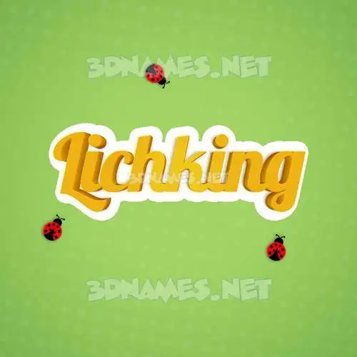 lichking in Ladybugs style - 3D name wallpaper lichking in Ladybugs style - 3D name wallpaper