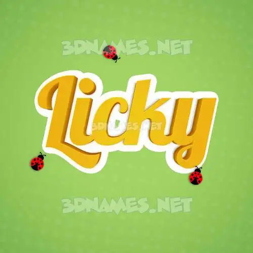 licky in Ladybugs style - 3D name wallpaper licky in Ladybugs style - 3D name wallpaper