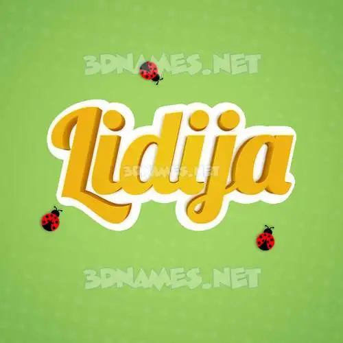 lidija in Ladybugs style - 3D name wallpaper