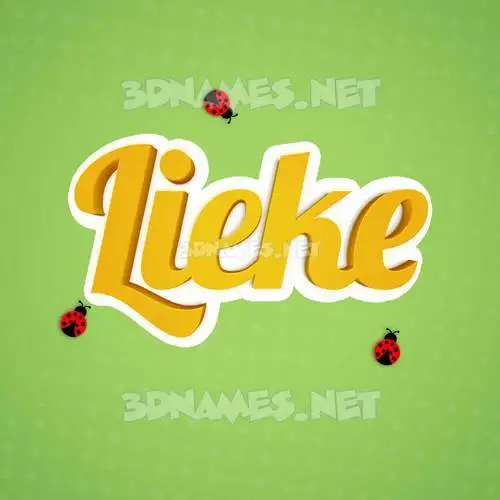 lieke in Ladybugs style - 3D name wallpaper lieke in Ladybugs style - 3D name wallpaper