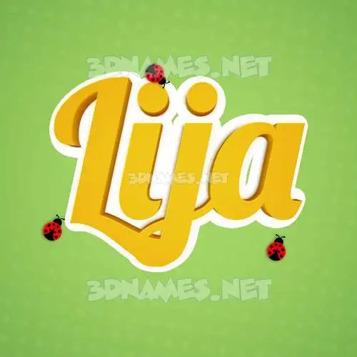 lija in Ladybugs style - 3D name wallpaper lija in Ladybugs style - 3D name wallpaper