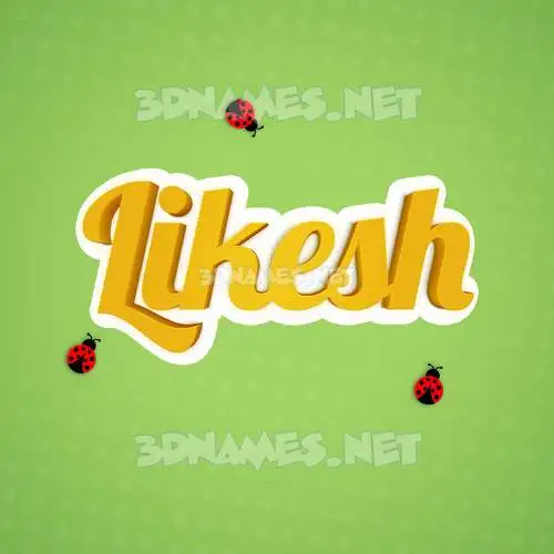 likesh in Ladybugs style - 3D name wallpaper likesh in Ladybugs style - 3D name wallpaper