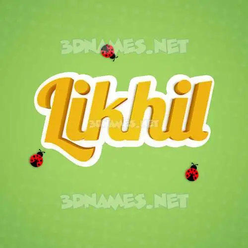 likhil in Ladybugs style - 3D name wallpaper likhil in Ladybugs style - 3D name wallpaper