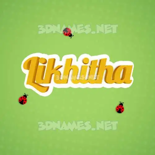 likhitha in Ladybugs style - 3D name wallpaper likhitha in Ladybugs style - 3D name wallpaper