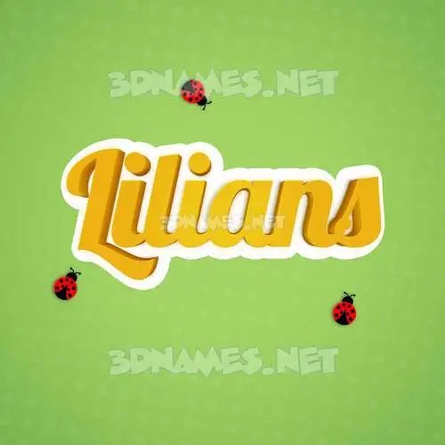 lilians in Ladybugs style - 3D name wallpaper lilians in Ladybugs style - 3D name wallpaper